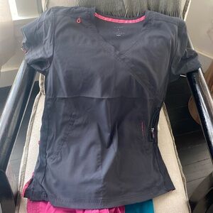 Charcoal gray koi top size L